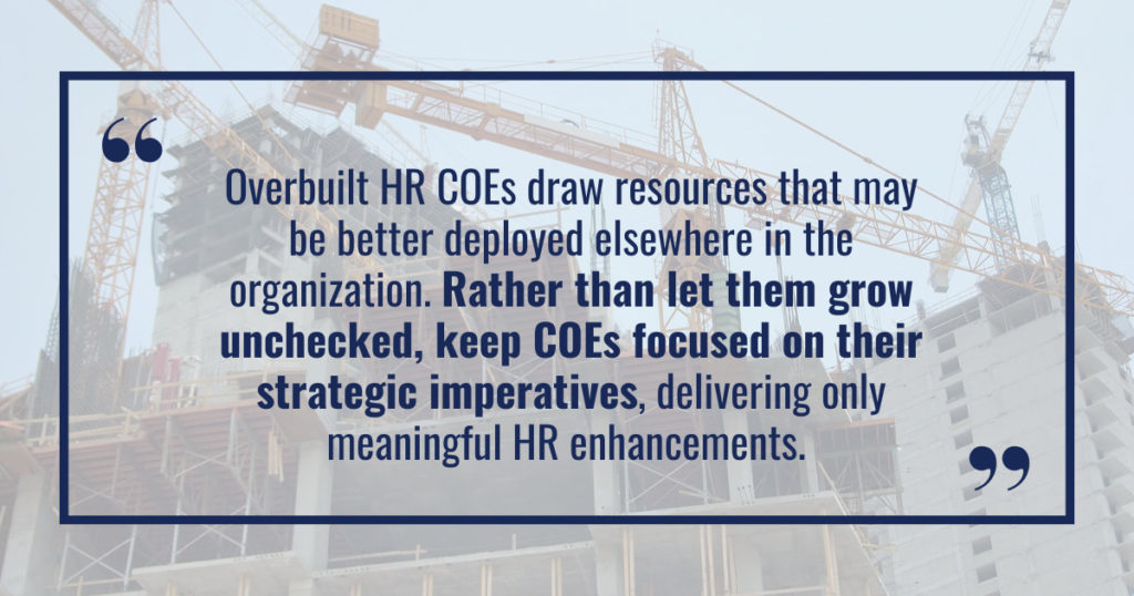 Quote about rightsizing HR COEs