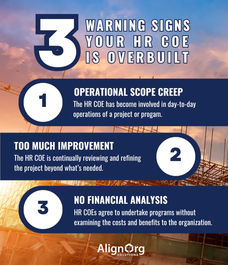 Three Warning Signs Your HR COE is overbuilt