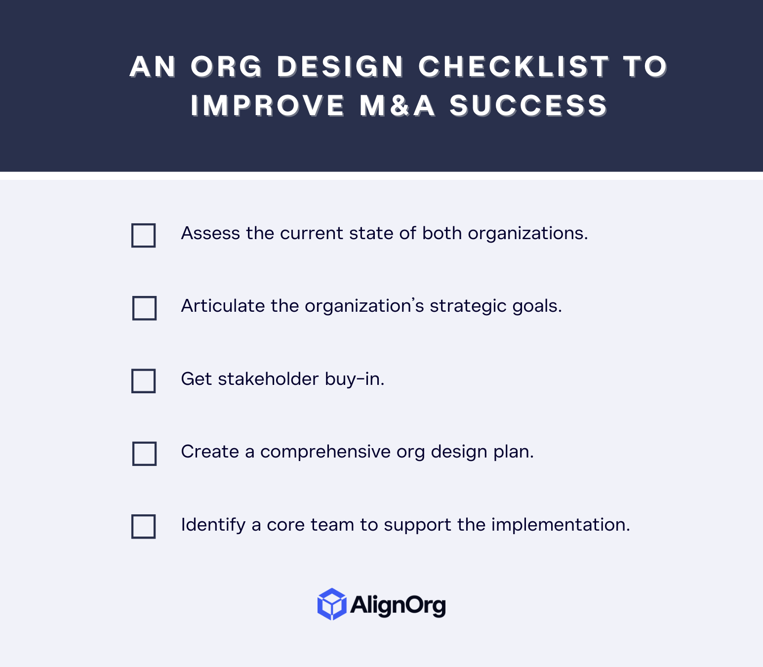 Org design checklist