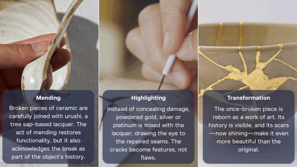 A step-by-step explanation of the Japanese art of Kintsugi.