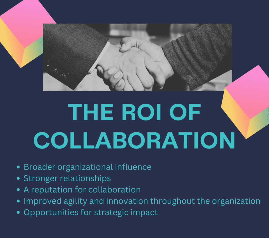 Image describes the value of collaborating with others.