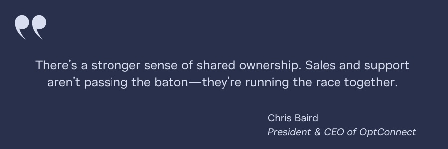 A quote about how shared ownership of a redesign can lead to better outcomes. 
