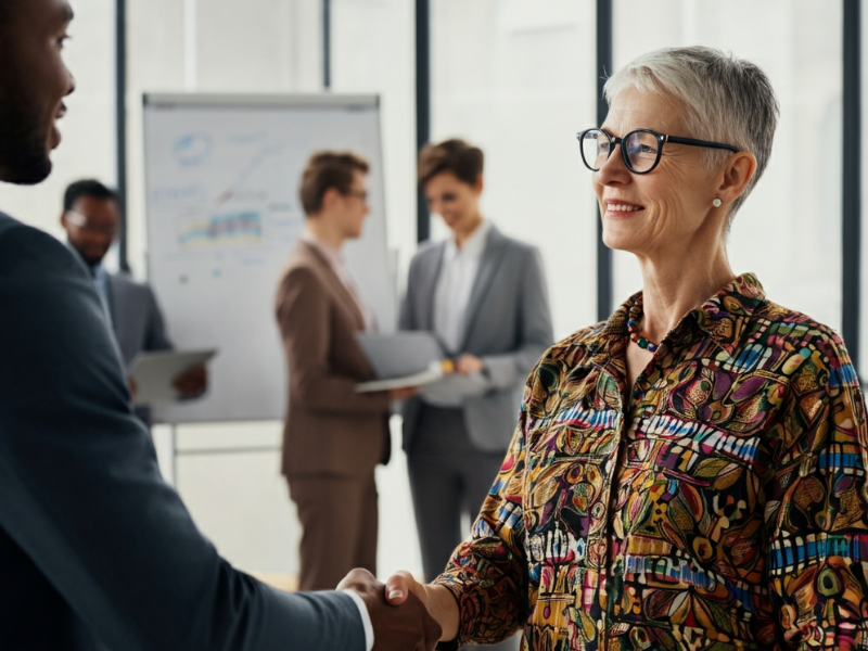 A woman being hired for her culture contributions