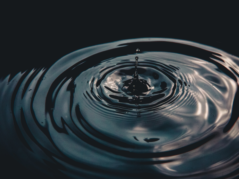 Ripples on water representing the center of an organization